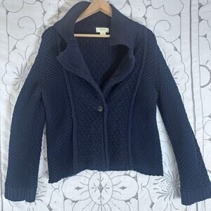 Maeve Anthropologie Navy Chunky Textured Knit Cardigan S